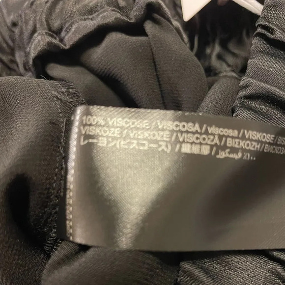 MNG MANGO Bright Elastic Waist Satin Pants in Black - Picture 11 of 13